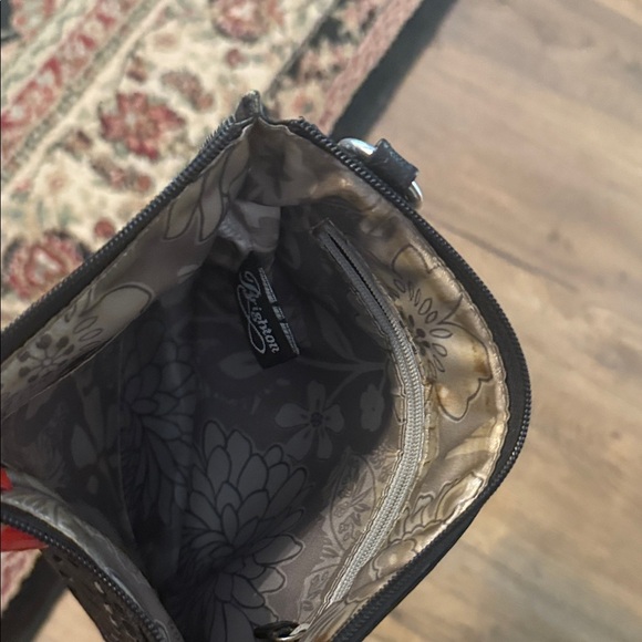 Brighton Black Crossbody Bag with Silver Heart Detail - Picture 3 of 7